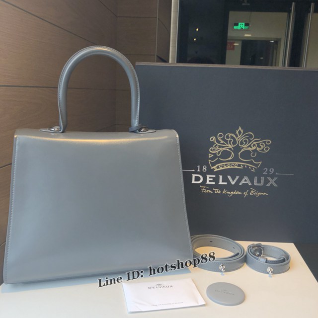 Delvaux頂級原單Brillant box皮雙環象牙白手提女包 德爾沃專櫃經典Brillant PM包袋 bxs1122